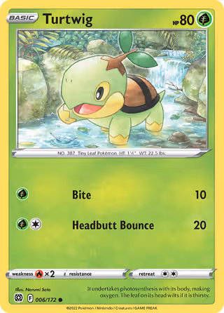 Turtwig 6/172 Pokemon card