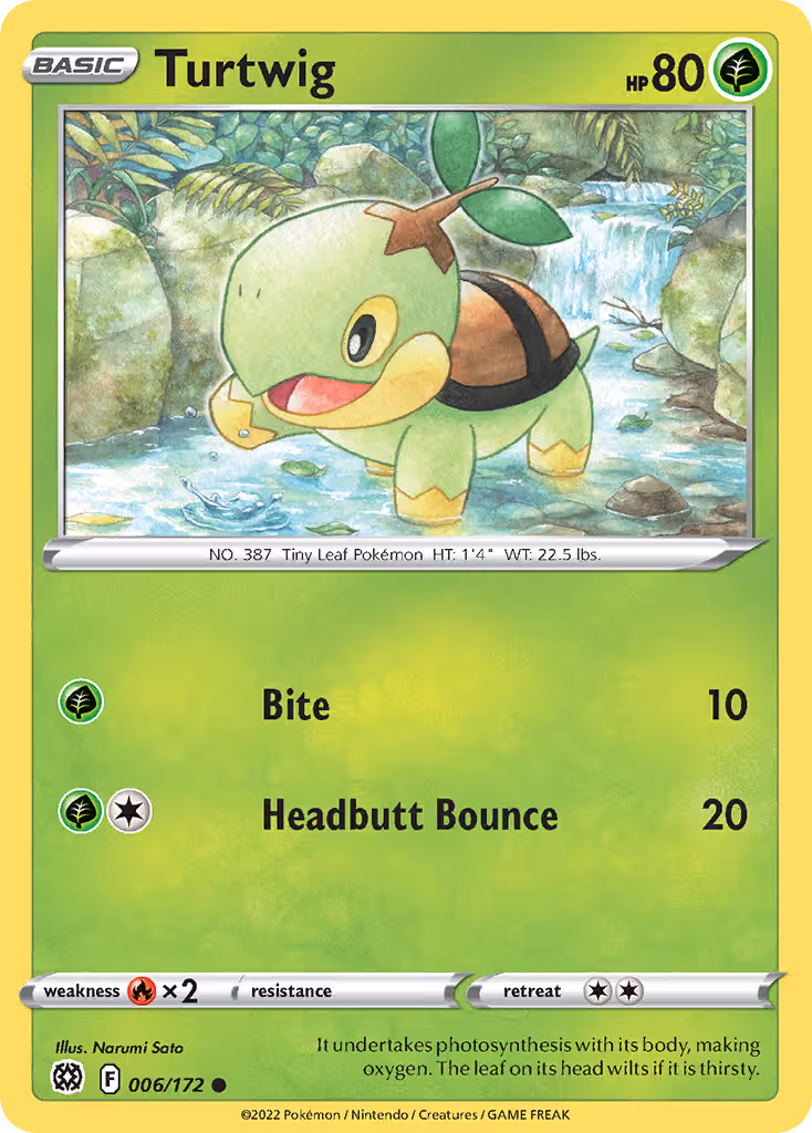 Turtwig 6/172 Pokemon card