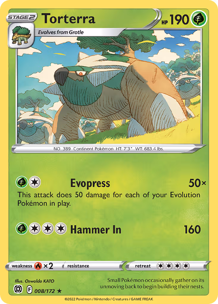 Torterra 8/172 Pokemon card