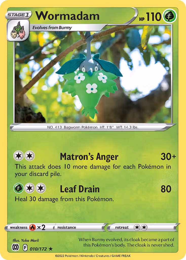 Wormadam 10/172 Pokemon card
