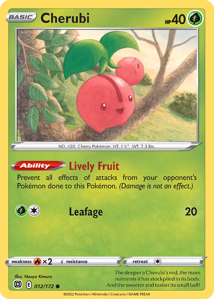 Cherubi 12/172 Pokemon card