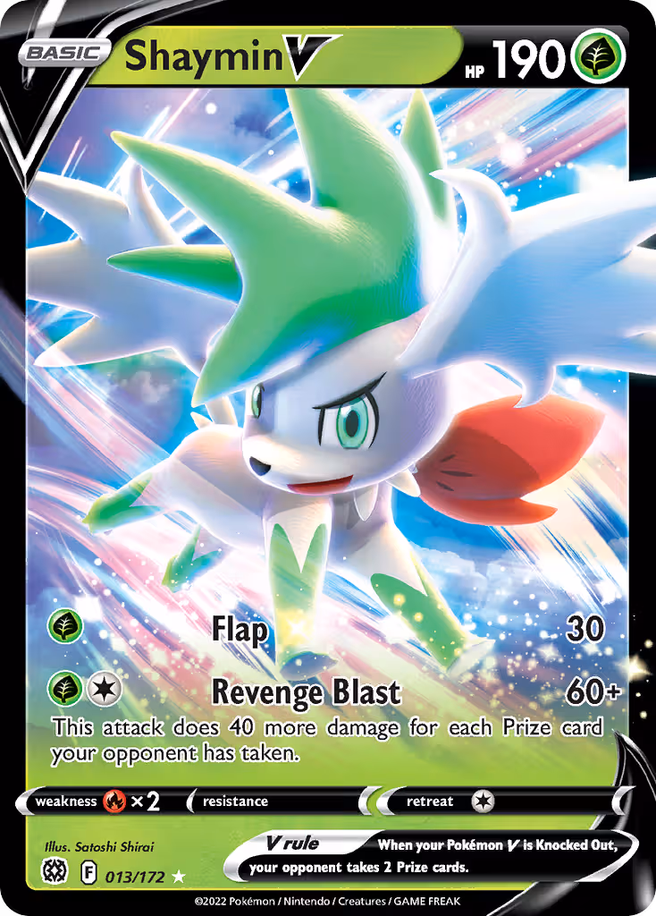 Shaymin V 13/172 Pokemon card