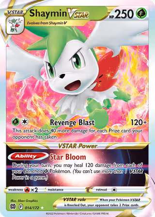 Shaymin VSTAR 14/172 Pokemon card