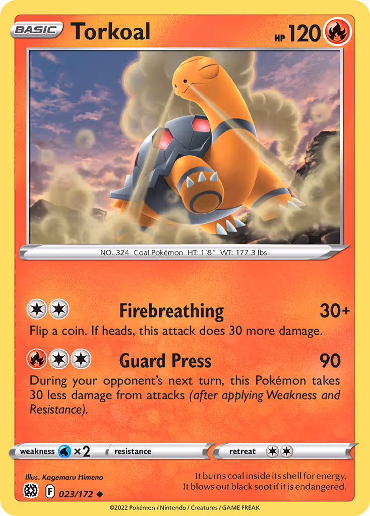 Torkoal 23/172 Pokemon card