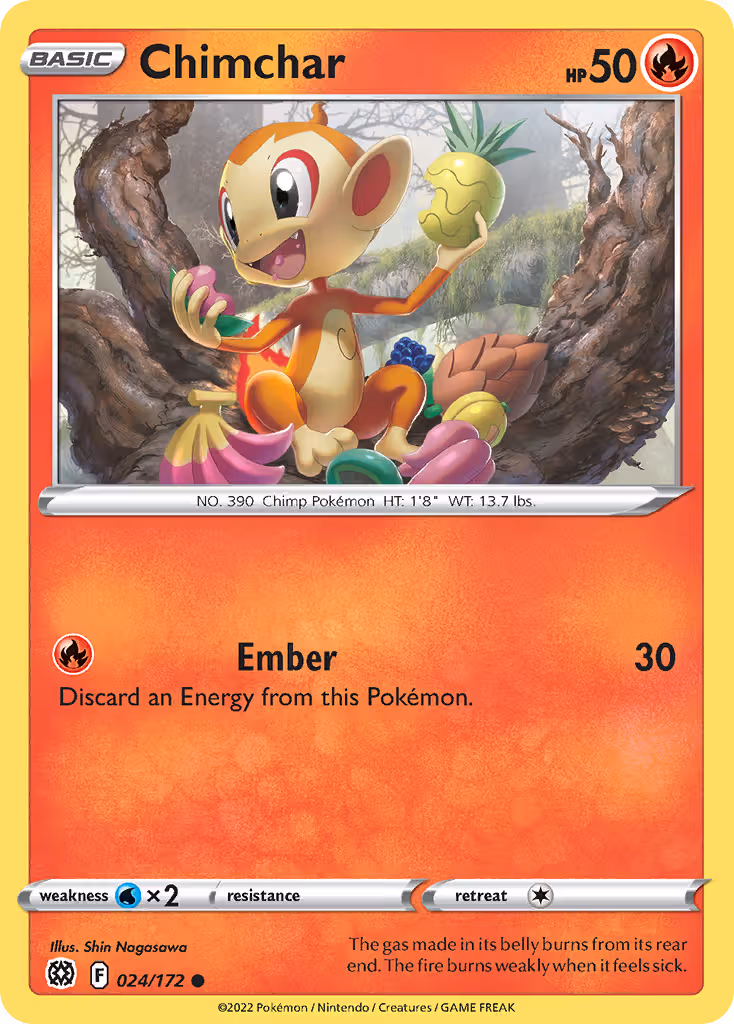 Chimchar 24/172 Pokemon card