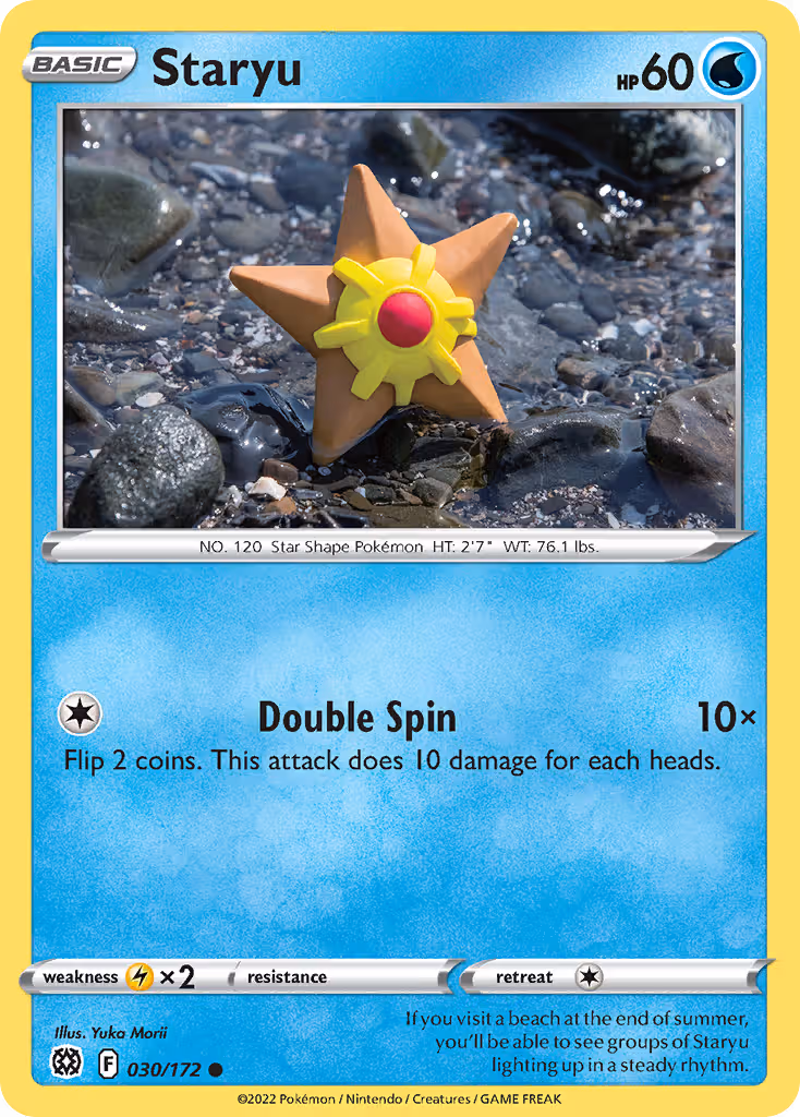 Staryu 30/172 Pokemon card