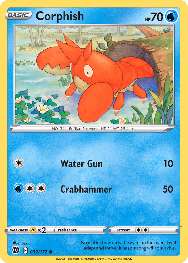 Corphish 32/172 Pokemon card