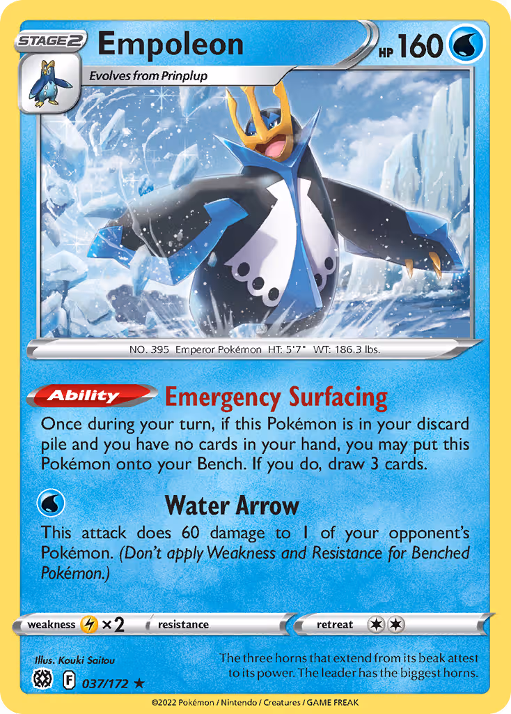 Empoleon 37/172 Pokemon card