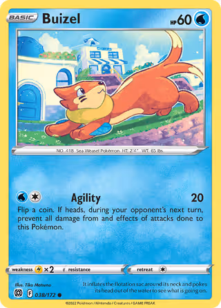 Buizel 38/172 Pokemon card