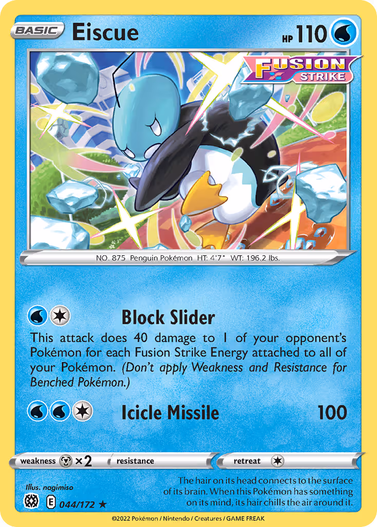 Eiscue 44/172 Pokemon card