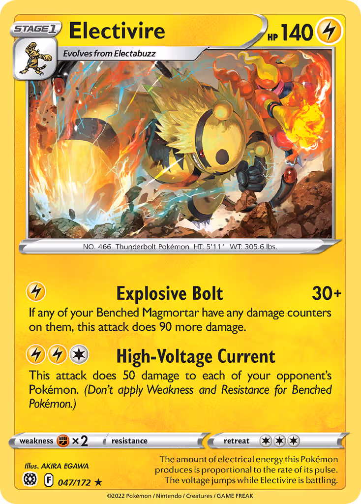 Electivire 47/172 Pokemon card