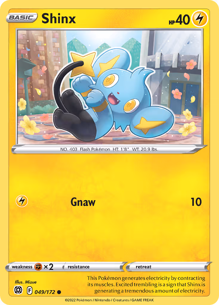 Shinx 49/172 Pokemon card