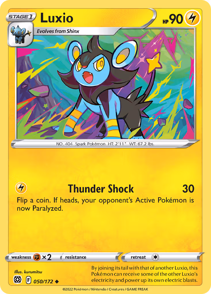 Luxio 50/172 Pokemon card