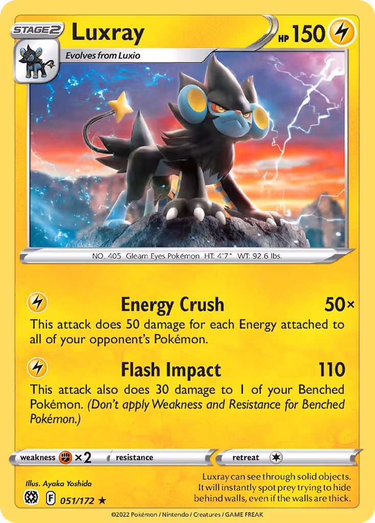 Luxray 51/172 Pokemon card
