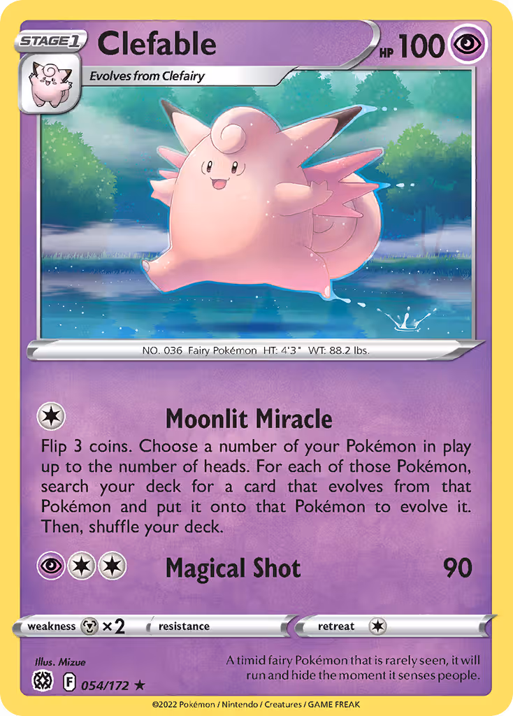 Clefable 54/172 Pokemon card
