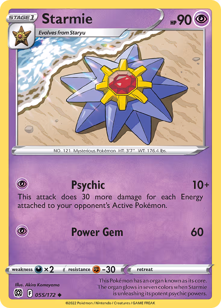Starmie 55/172 Pokemon card