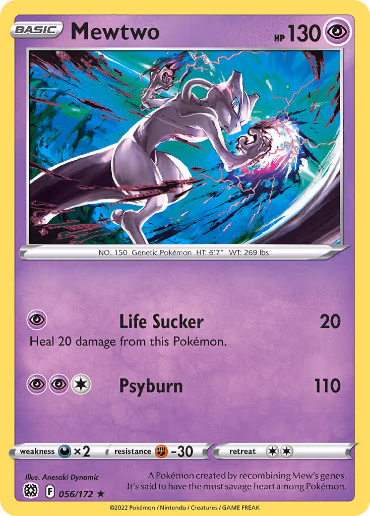 Mewtwo 56/172 Pokemon card