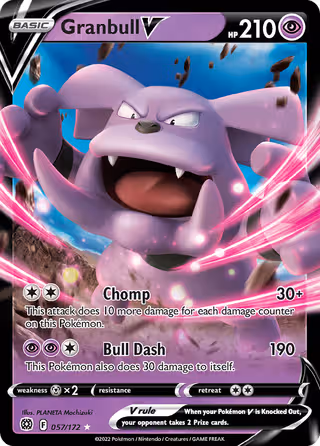 Granbull V 57/172 Pokemon card