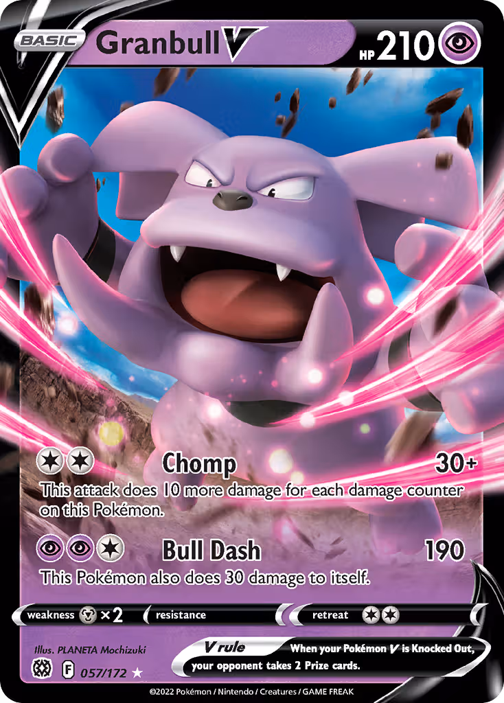 Granbull V 57/172 Pokemon card