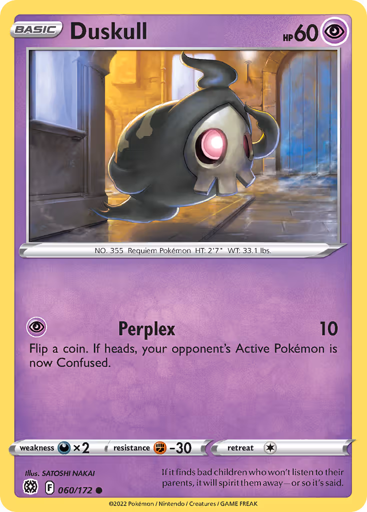 Duskull 60/172 Pokemon card