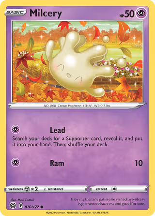 Milcery 70/172 Pokemon card
