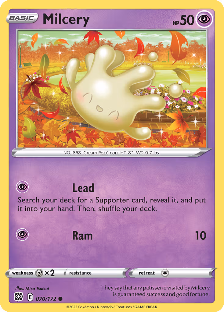 Milcery 70/172 Pokemon card