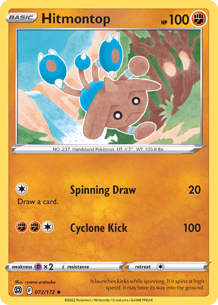 Hitmontop 72/172 Pokemon card