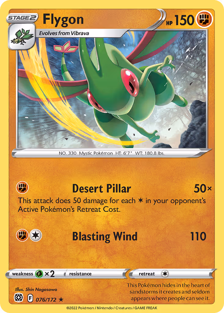 Flygon 76/172 Pokemon card