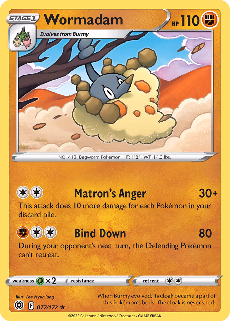 Wormadam 77/172 Pokemon card