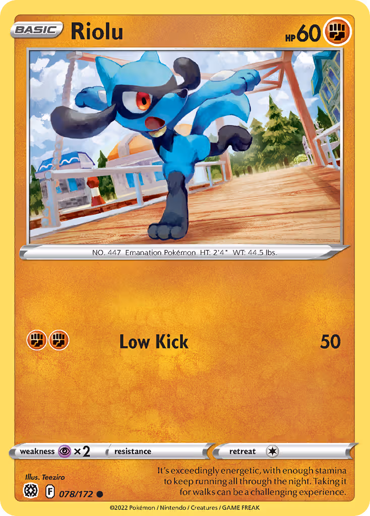Riolu 78/172 Pokemon card