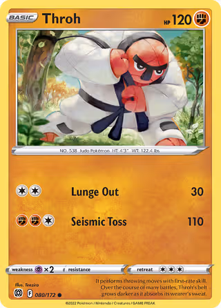 Throh 80/172 Pokemon card
