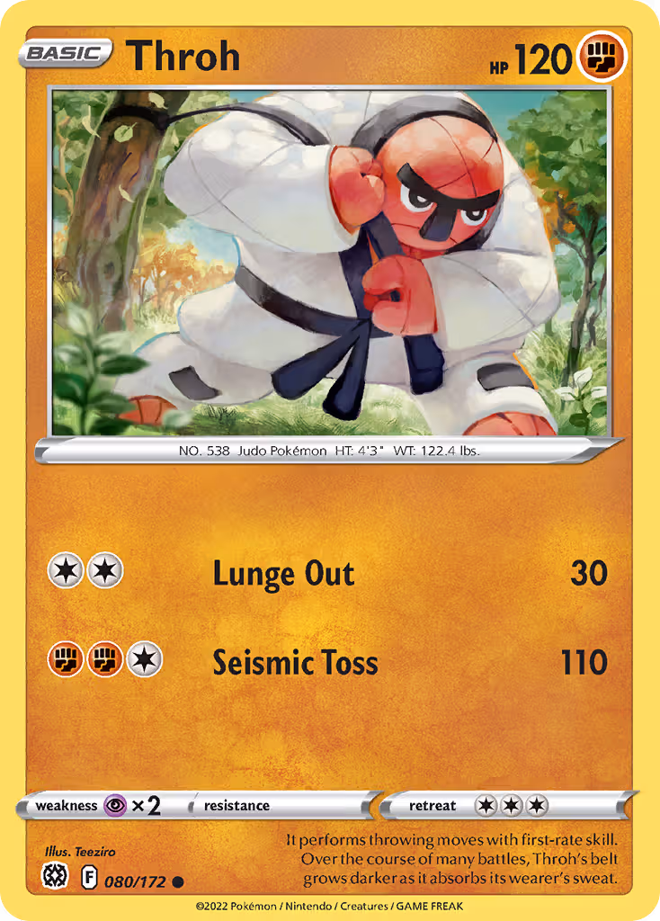 Throh 80/172 Pokemon card