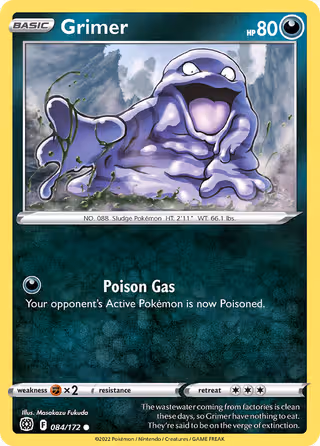 Grimer 84/172 Pokemon card