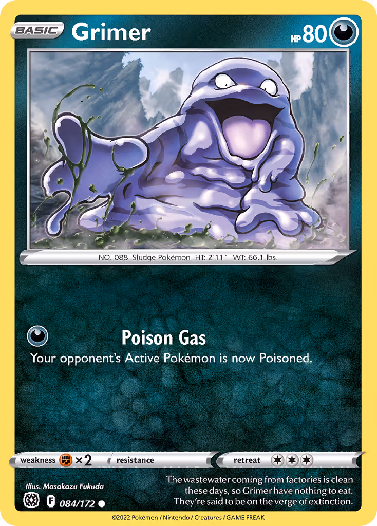 Grimer 84/172 Pokemon card