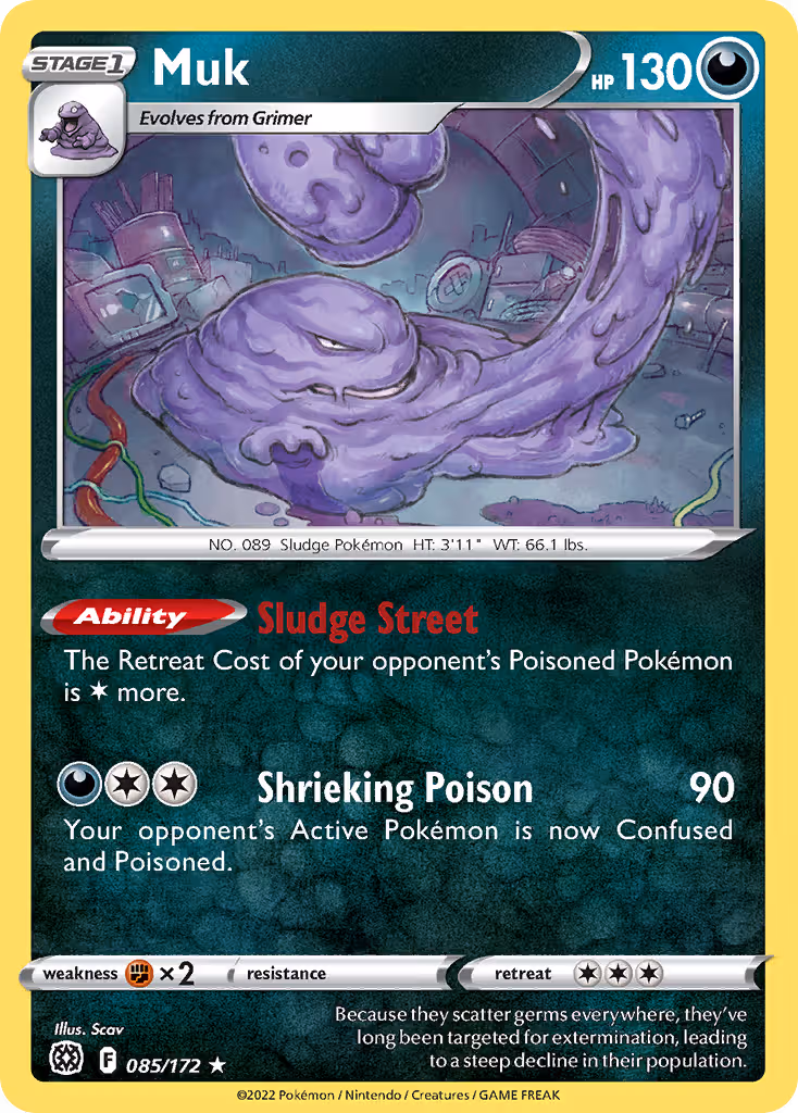 Muk 85/172 Pokemon card