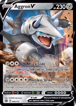 Aggron V 96/172 Pokemon card