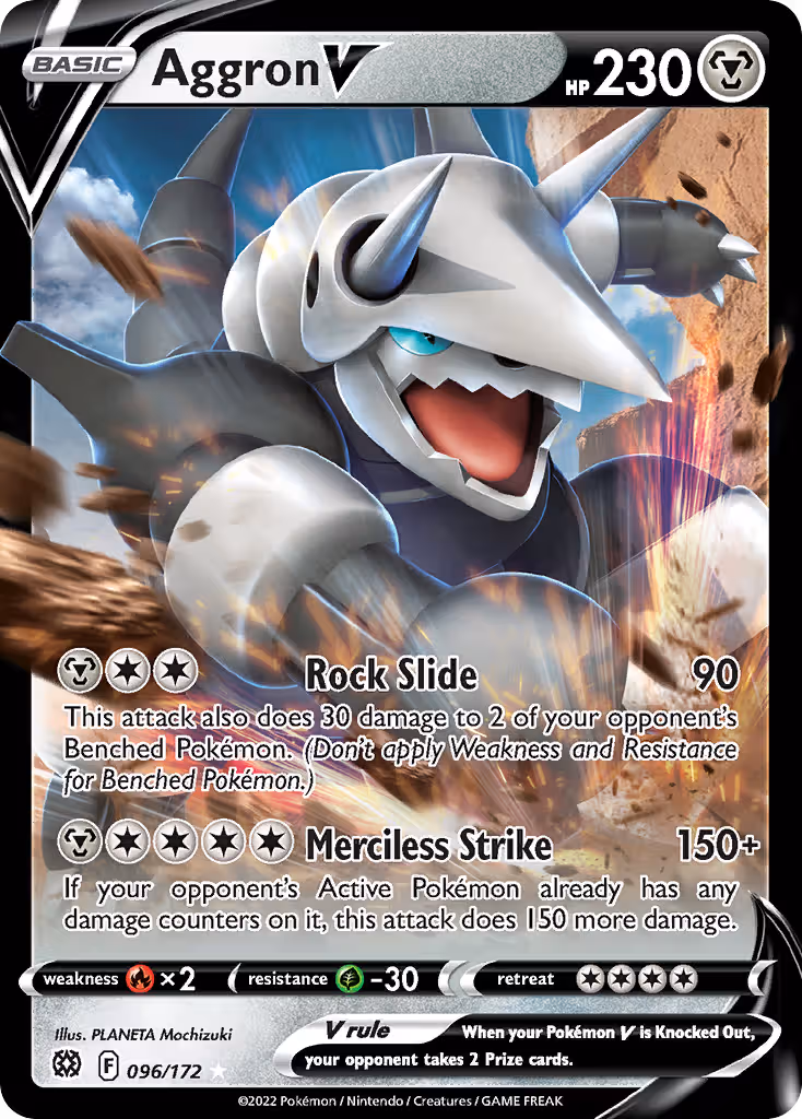 Aggron V 96/172 Pokemon card