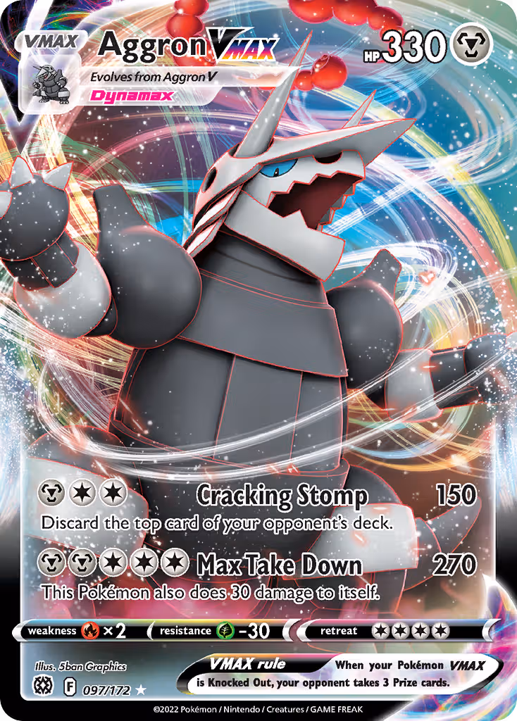Aggron VMAX 97/172 Pokemon card