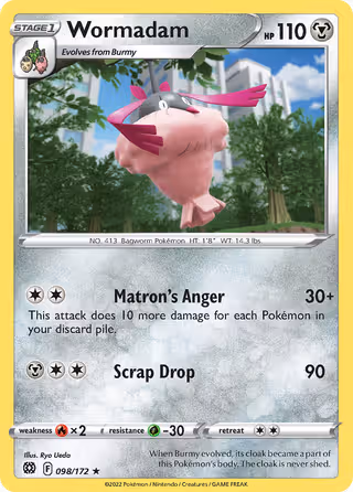 Wormadam 98/172 Pokemon card