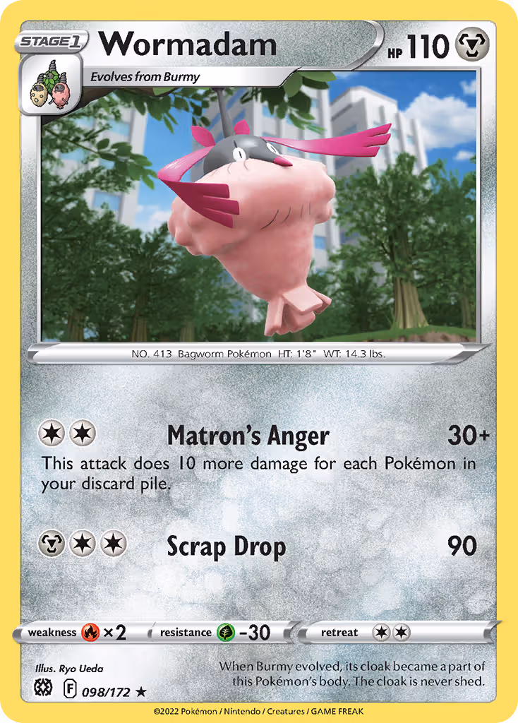 Wormadam 98/172 Pokemon card