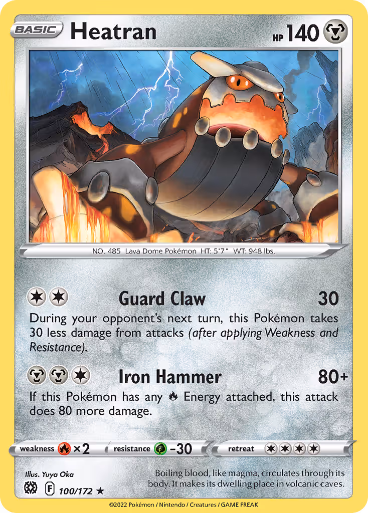 Heatran 100/172 Pokemon card
