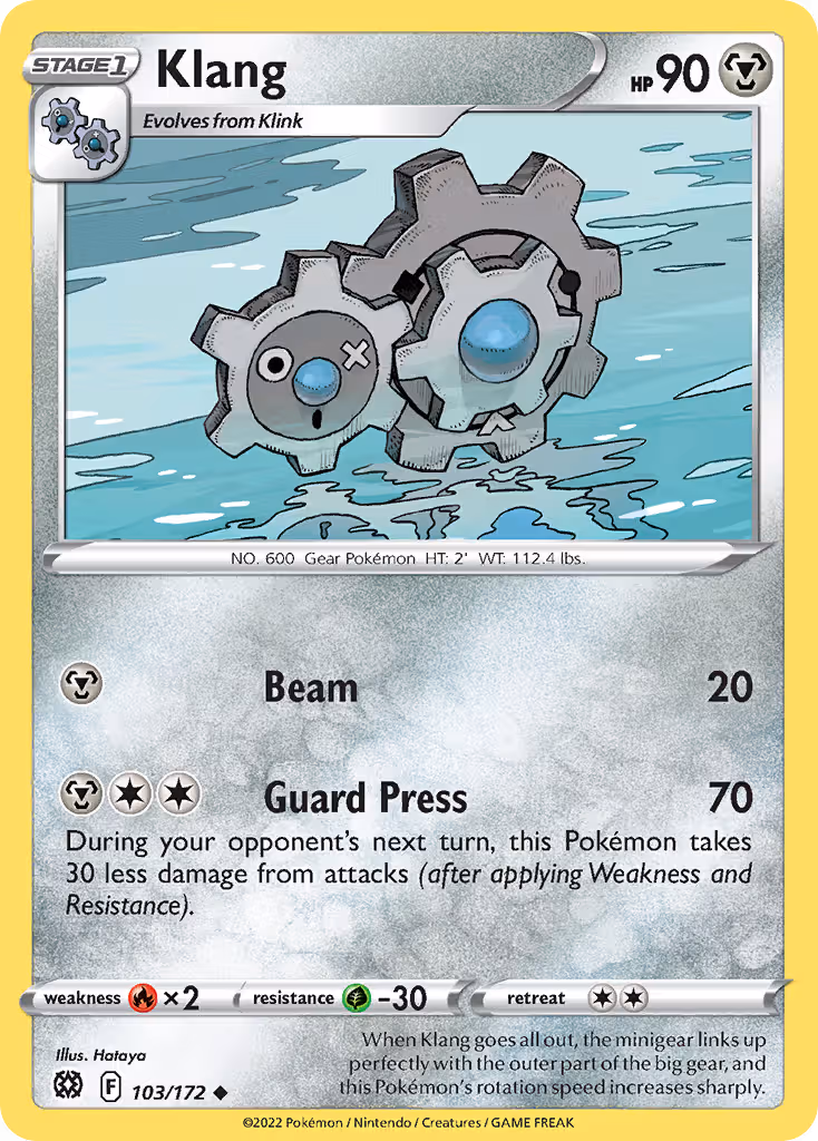 Klang 103/172 Pokemon card