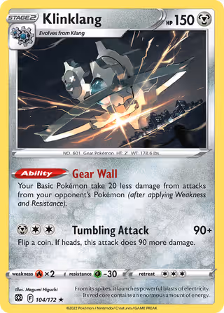 Klinklang 104/172 Pokemon card