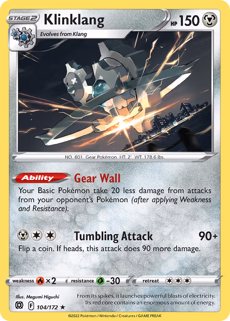 Klinklang 104/172 Pokemon card