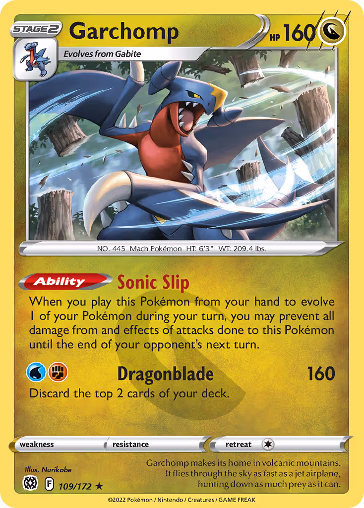 Garchomp 109/172 Pokemon card