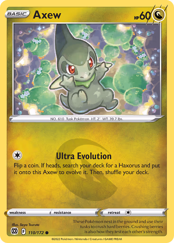 Axew 110/172 Pokemon card