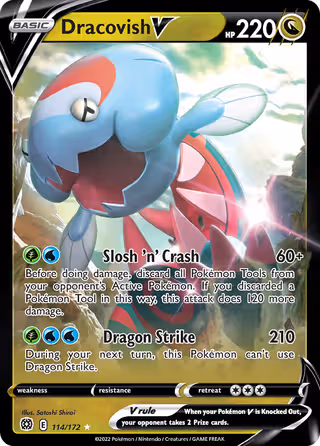 Dracovish V 114/172 Pokemon card