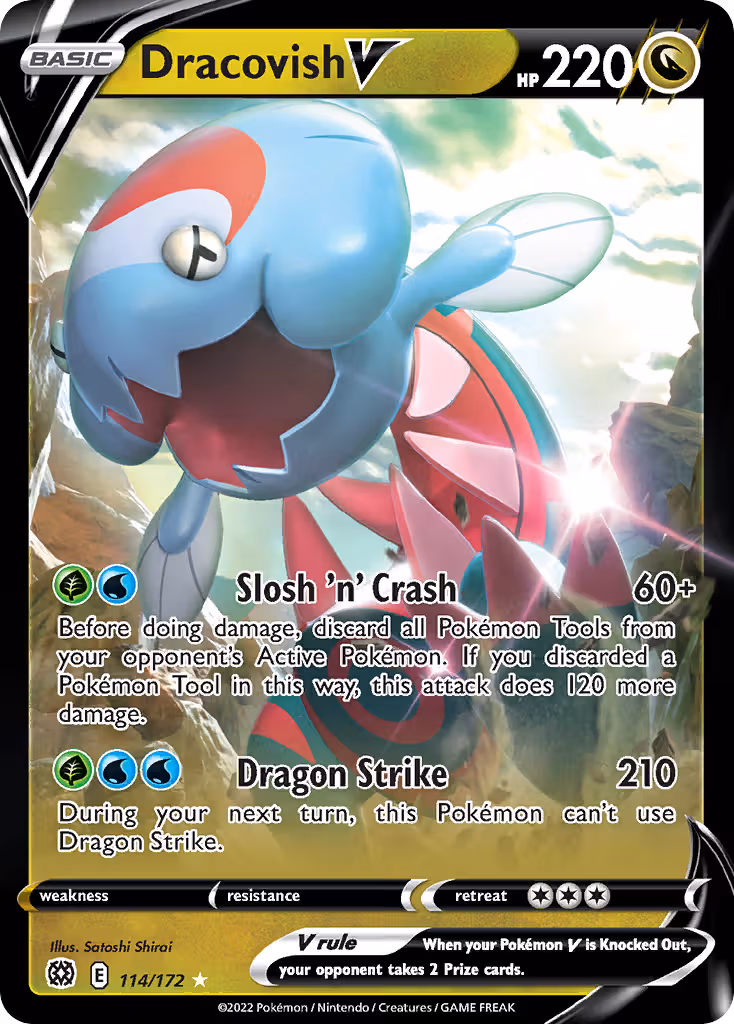 Dracovish V 114/172 Pokemon card