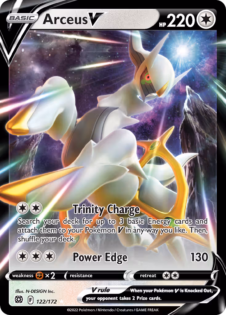 Arceus V 122/172 Pokemon card