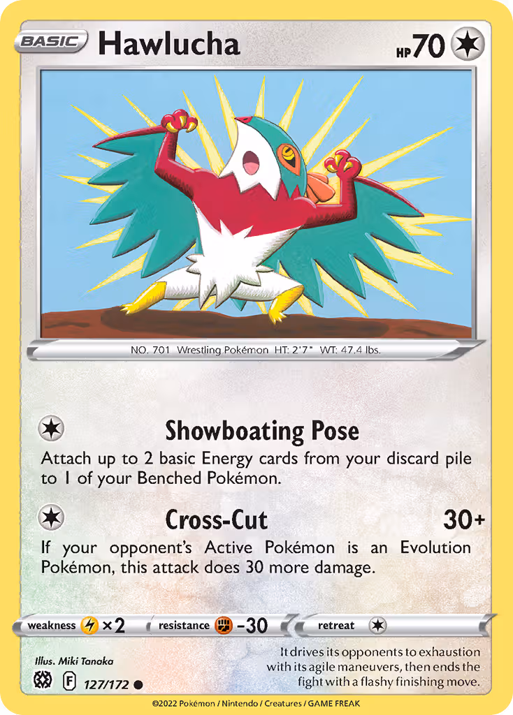 Hawlucha 127/172 Pokemon card